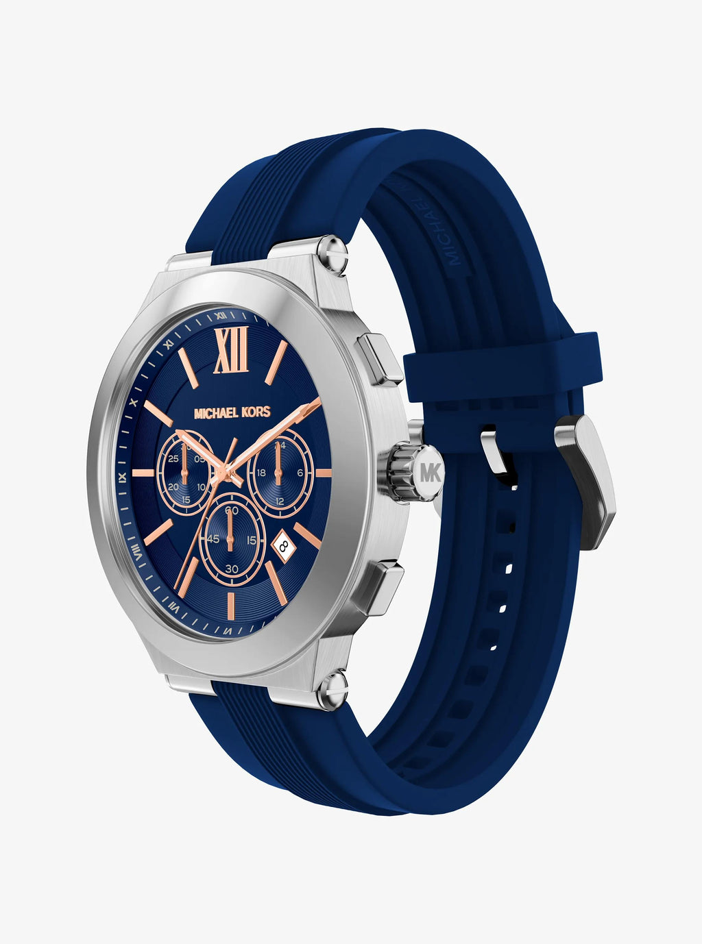 Oversized Billie Silver-Tone and Silicone Watch
