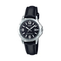 Casio Women’s Black Analog Watch with Black Dial - LTP-V004L-1B