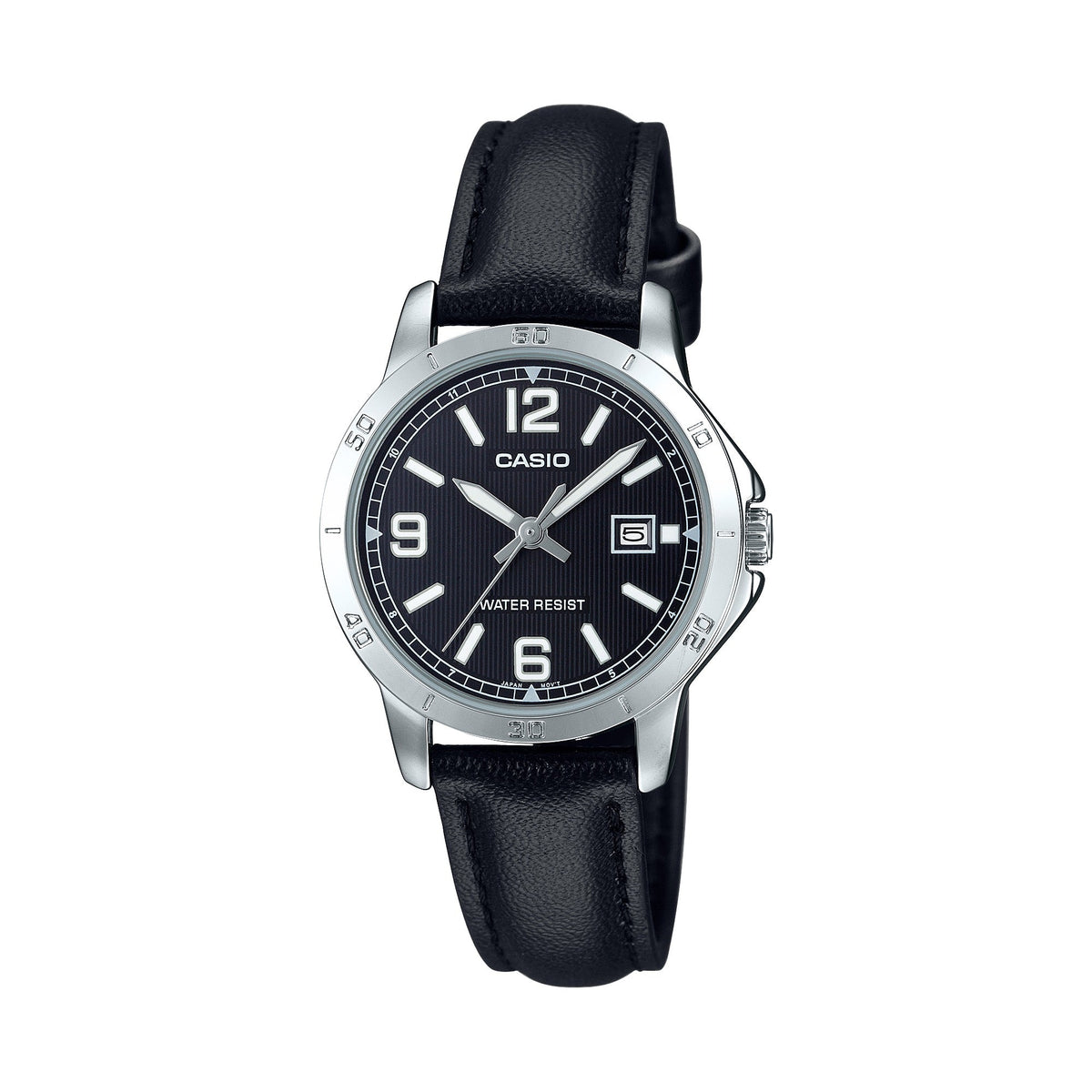 Casio Women’s Black Analog Watch with Black Dial - LTP-V004L-1B