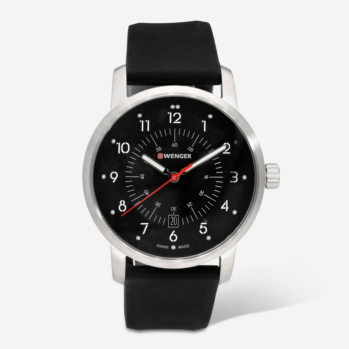 Wenger Swiss Army 01.1641.115 Avenue Black Dial Watch 42 mm