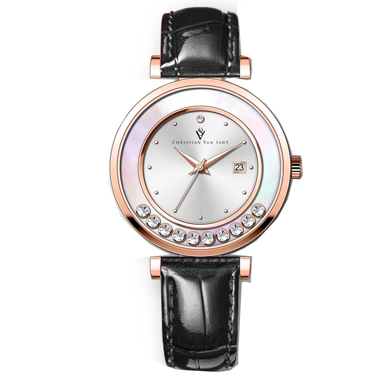 Christian Van Sant Women's Bria Silver Round 40mm