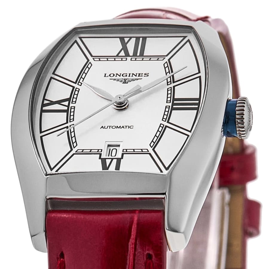 Longines Evidenza Automatic Silver Dial Leather Strap Women's Watch L2.142.4.76.2