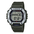 Casio Men's Heavy-Duty Digital Sport Watch with Green Band - MWD-110H-3AV