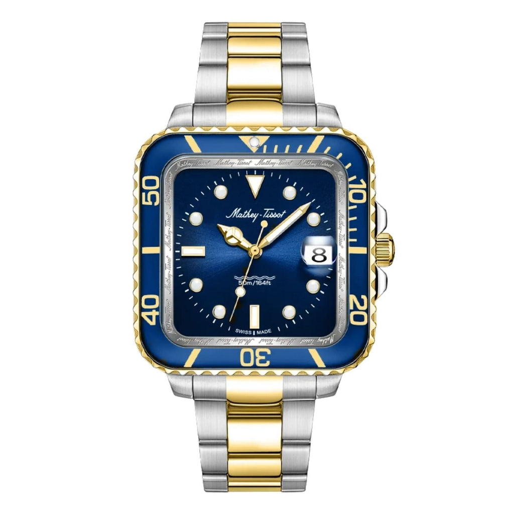 Mathey Tissot Men's Vintage Blue Dial Watch