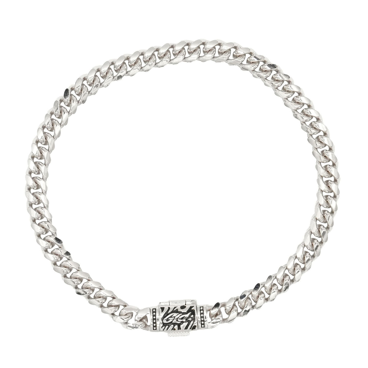 Miami Cuban Chain Bracelet in Sterling Silver - 5mm