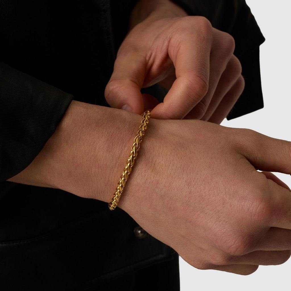 Wheat Bracelet (Gold) 5mm