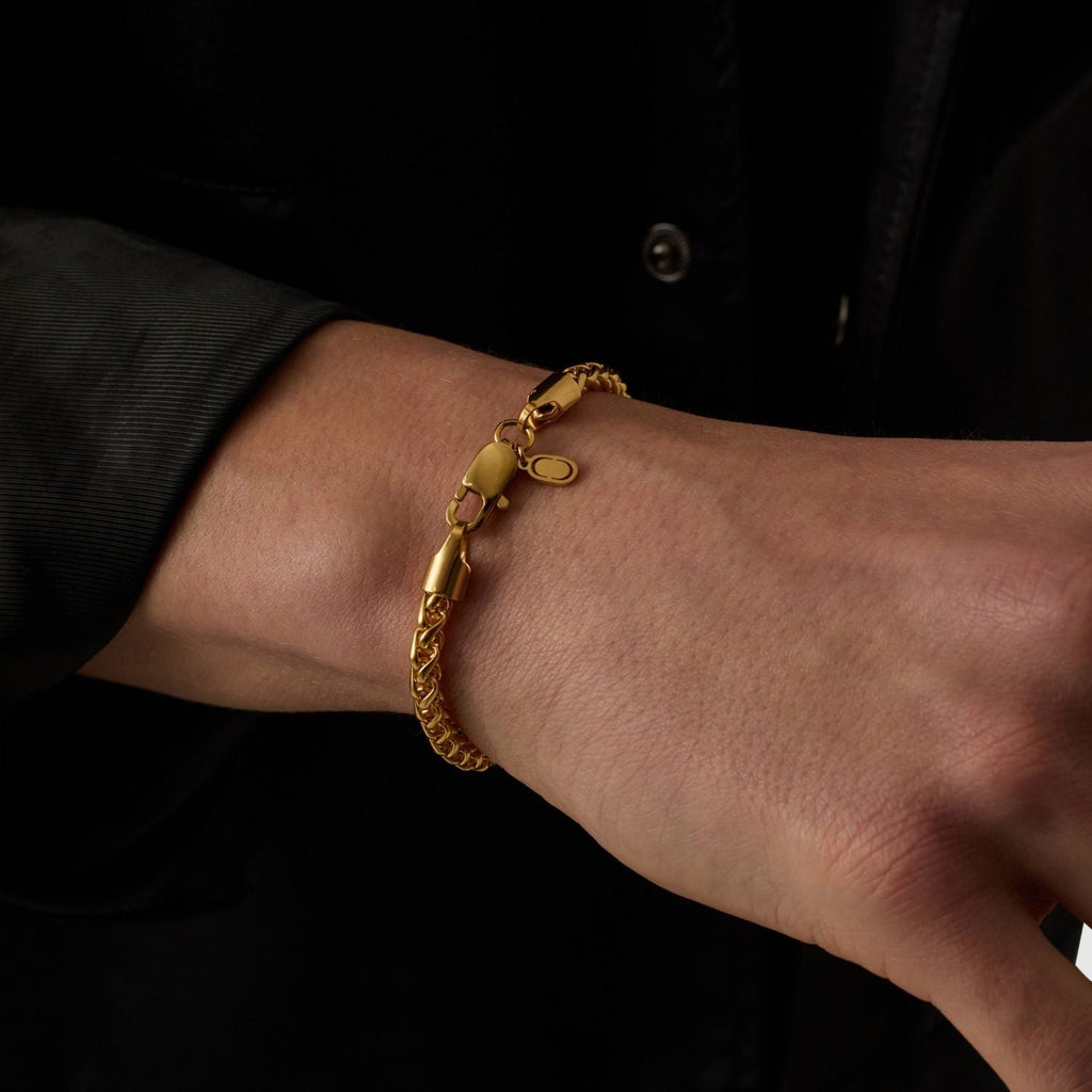 Wheat Bracelet (Gold) 5mm
