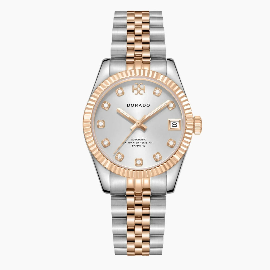 DORADO Rose Two Tone Timeless Watch - Silver