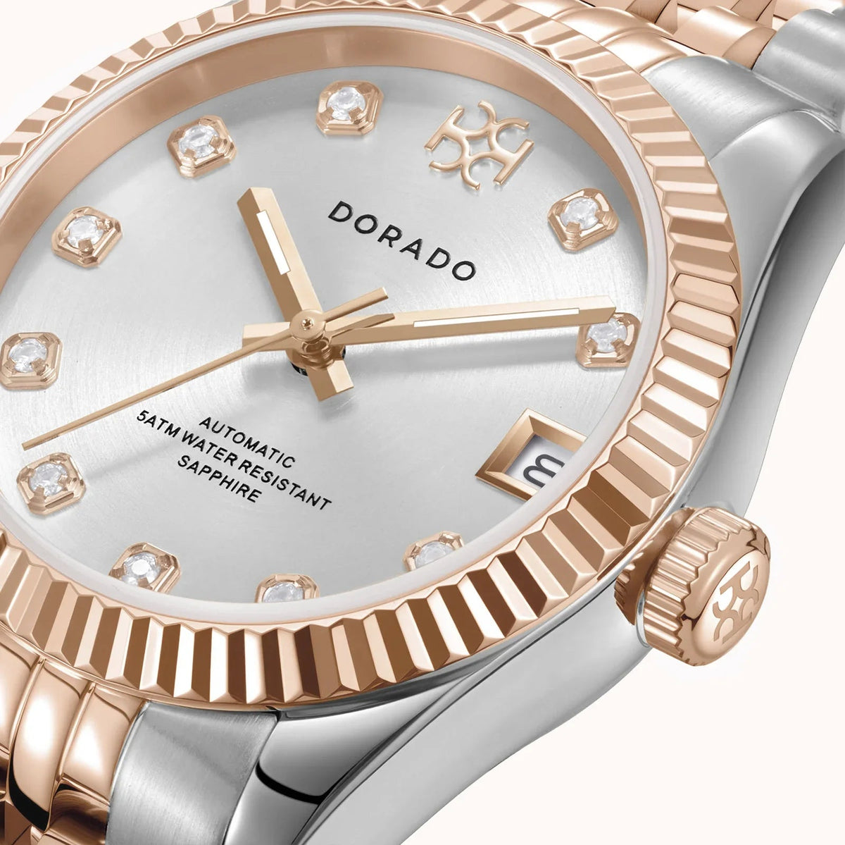 DORADO Rose Two Tone Timeless Watch - Silver