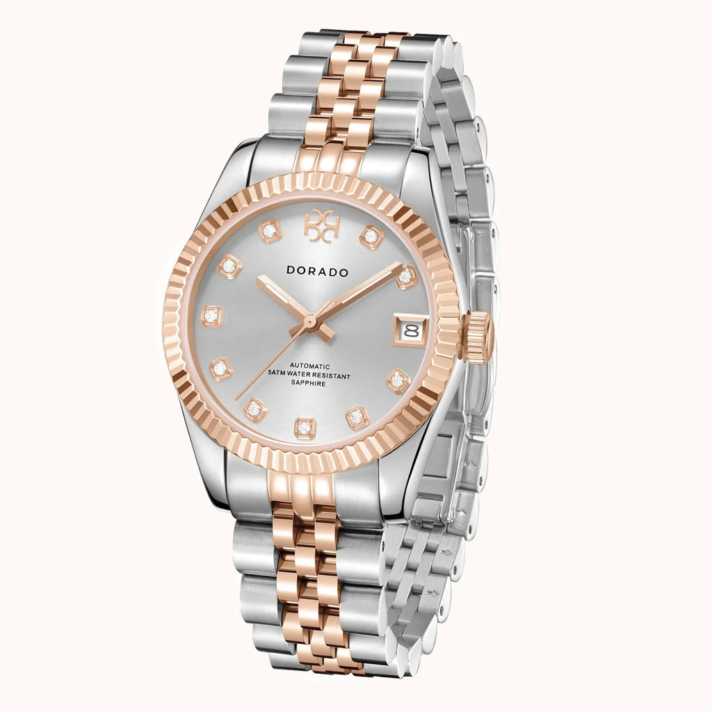 DORADO Rose Two Tone Timeless Watch - Silver