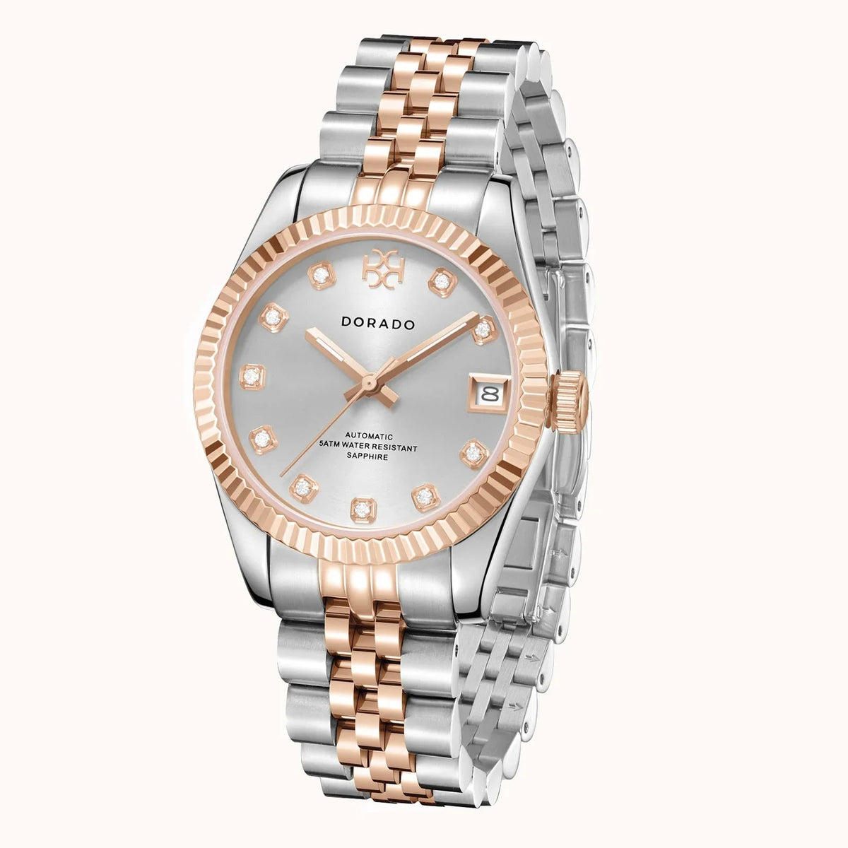 DORADO Rose Two Tone Timeless Watch - Silver