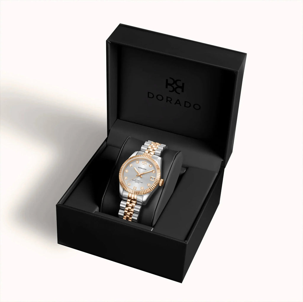 DORADO Rose Two Tone Timeless Watch - Silver
