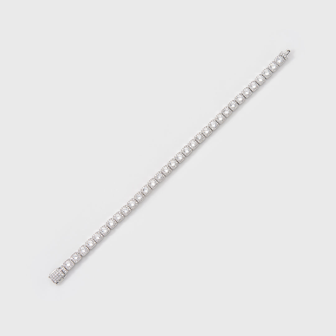 Women's Micro Clustered Tennis Bracelet (Silver) - 5mm