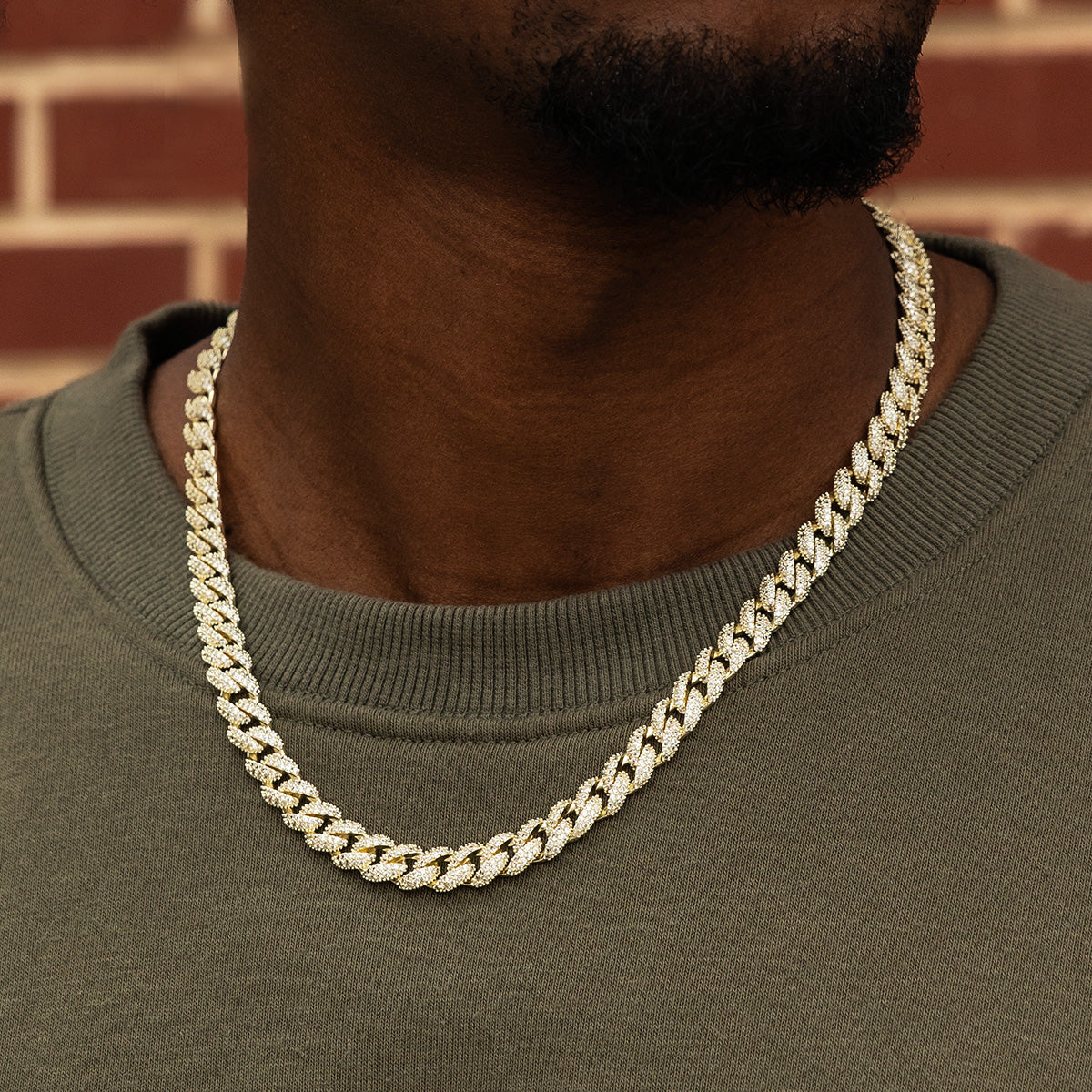 GLD Diamond Cuban Chain in Yellow Gold - 8.5mm
