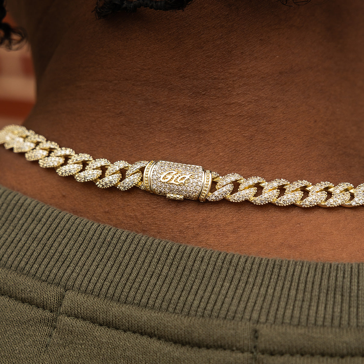 GLD Diamond Cuban Chain in Yellow Gold - 8.5mm