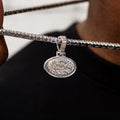 San Francisco 49ers Official NFL Micro Logo Pendant - White Gold