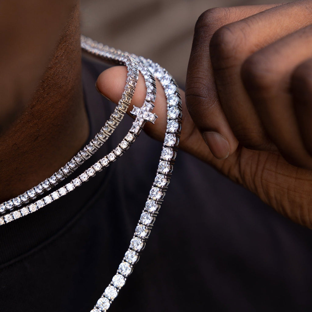 3MM Diamond Cross Tennis Chain