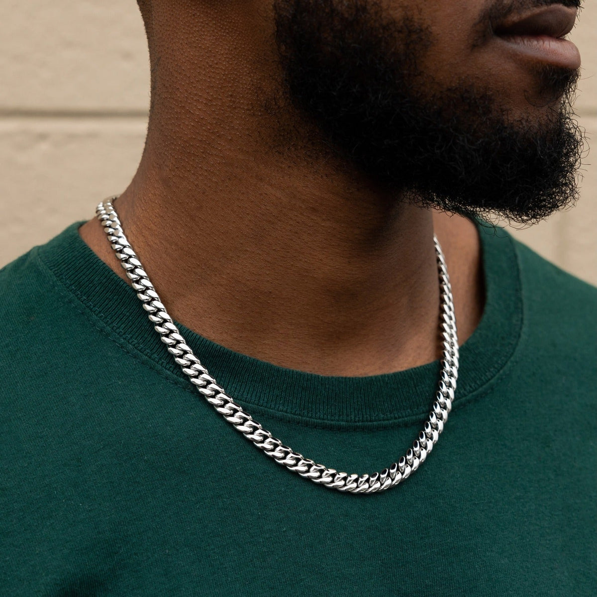 Miami Cuban Chain + Bracelet Bundle in White Gold- 8mm