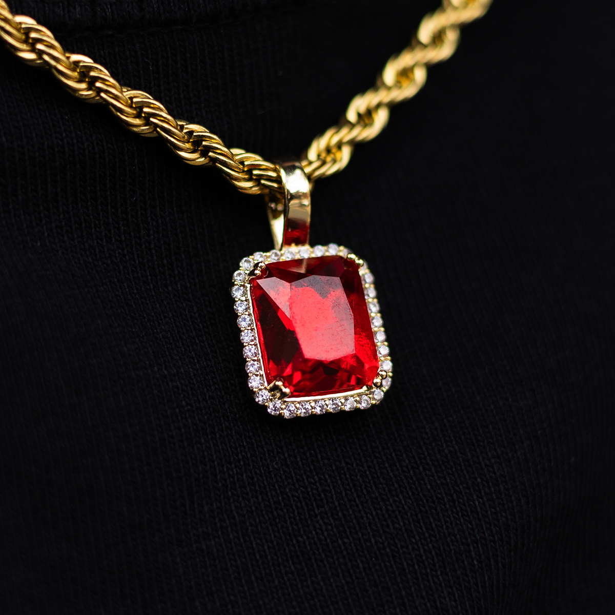 Micro Ruby Stone Pendant