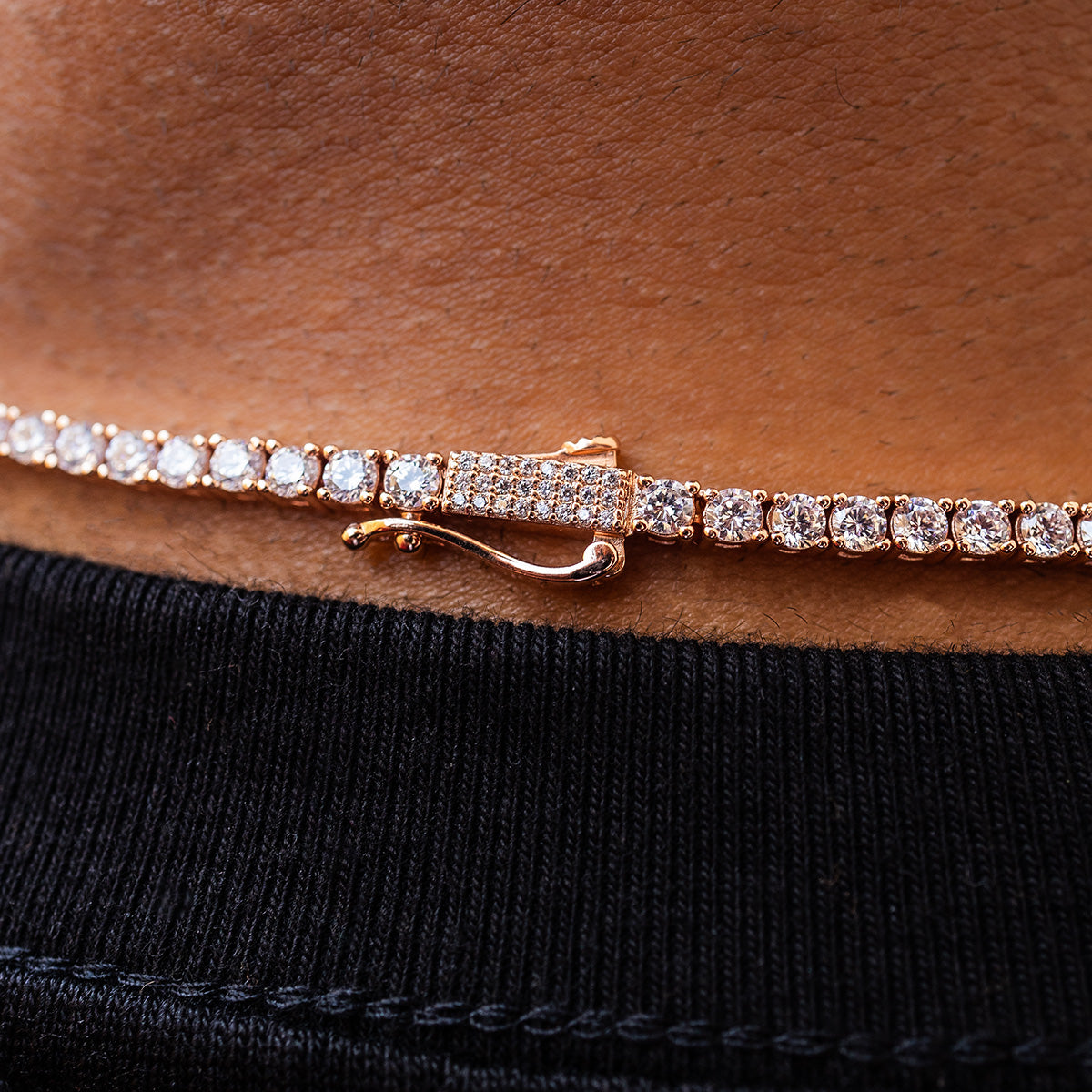 Diamond Tennis Chain in Rose Gold- 3mm
