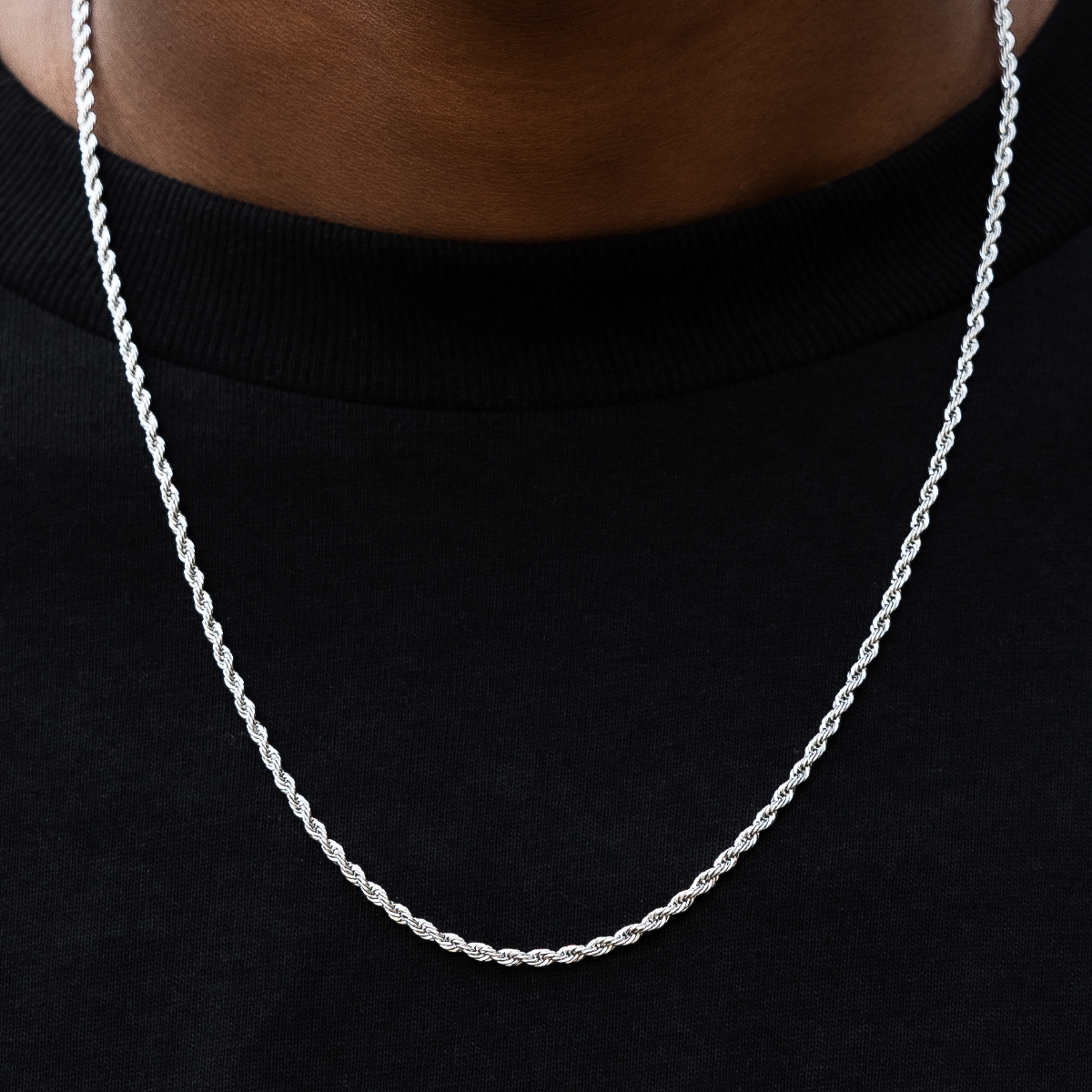 GLD Rope Chain in White Gold - 2mm