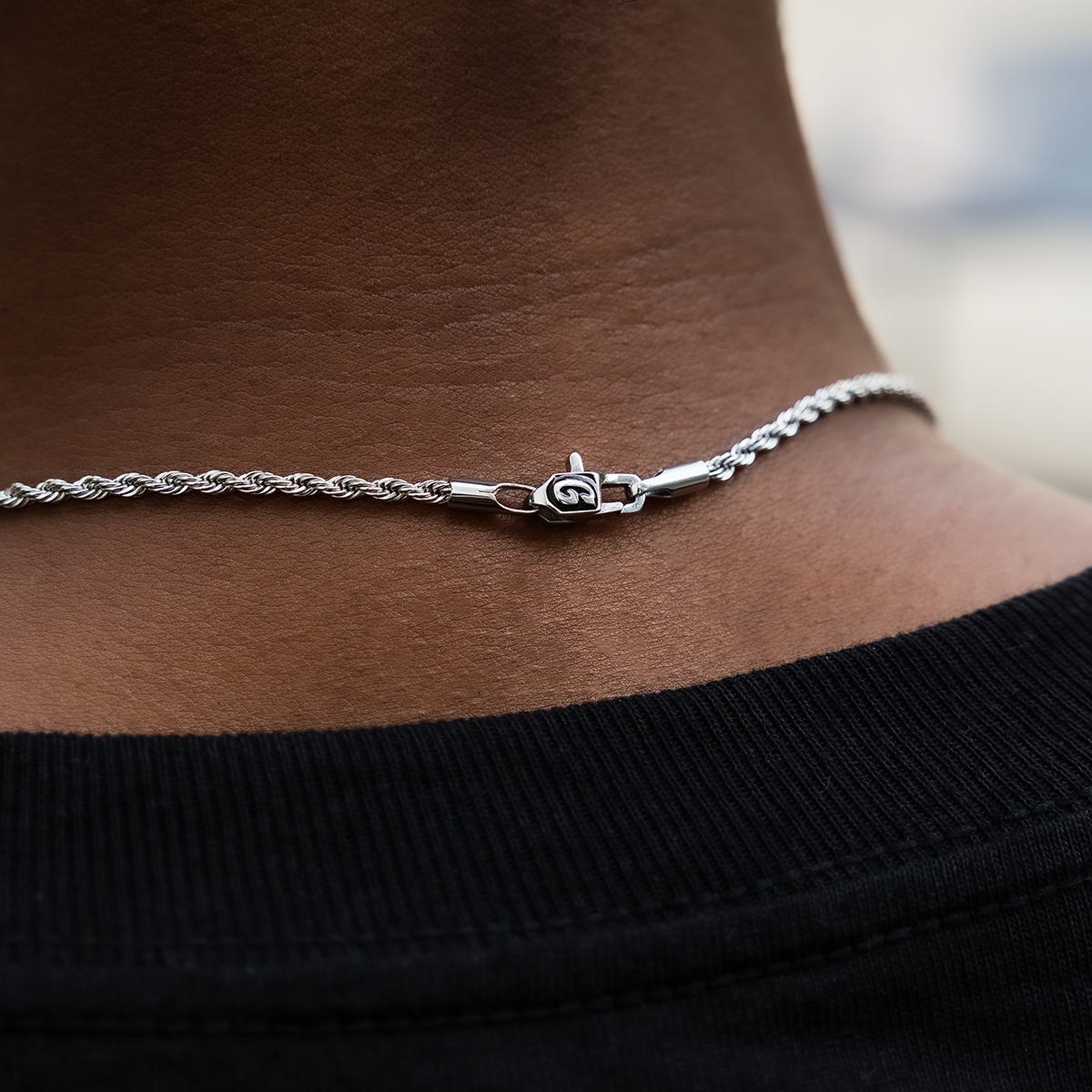 GLD Rope Chain in White Gold - 2mm