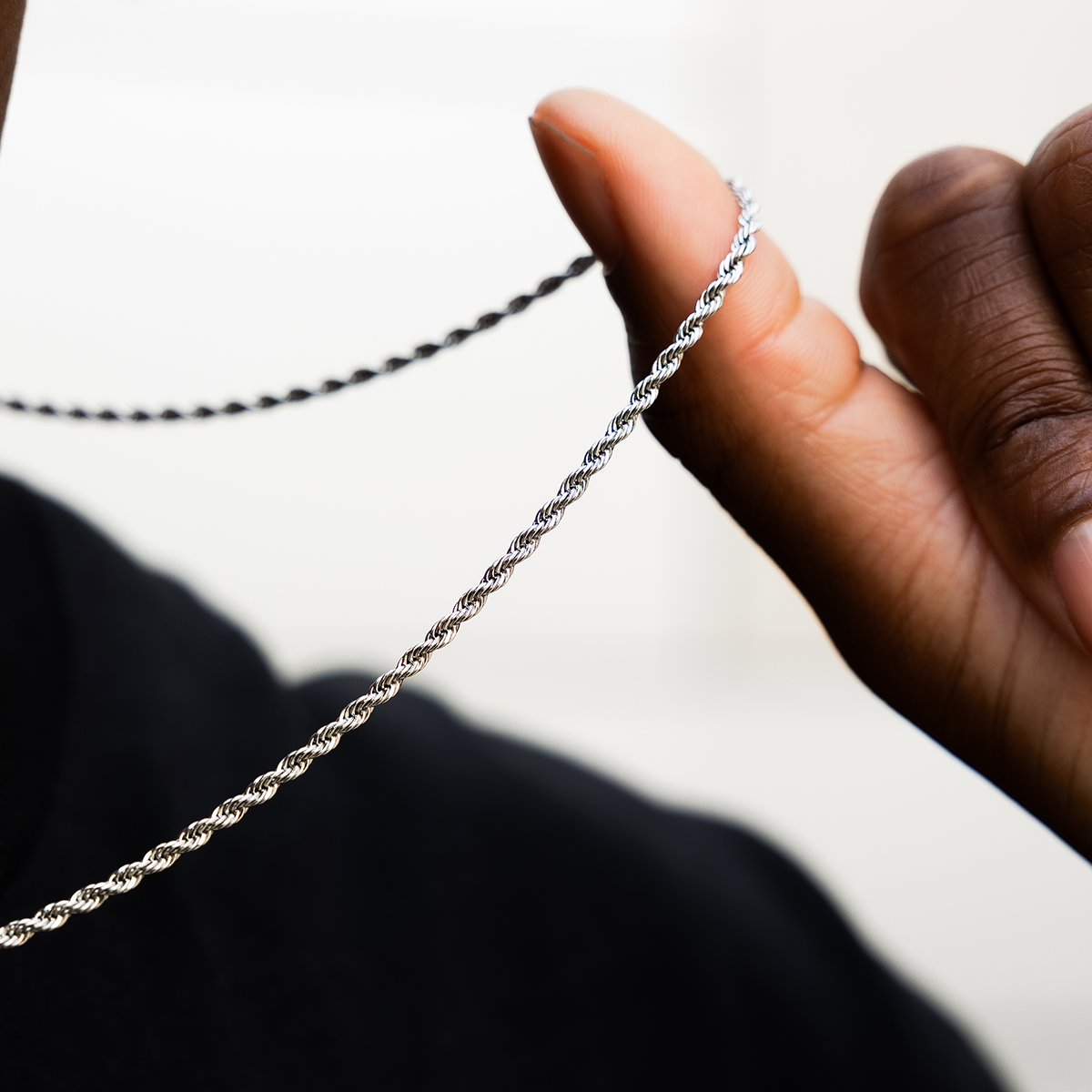 GLD Rope Chain in White Gold - 2mm