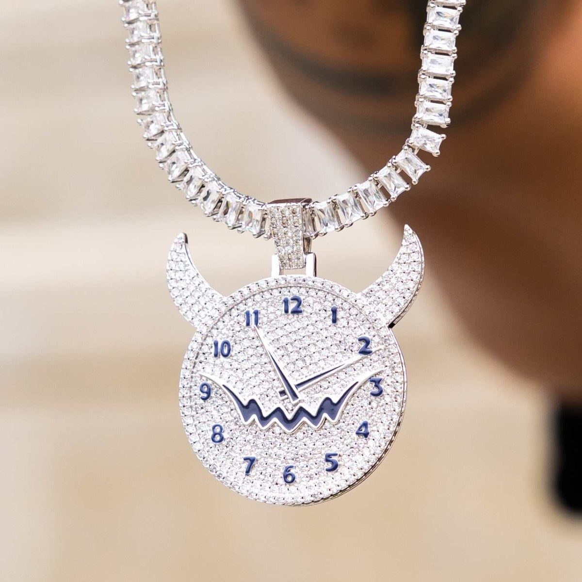 Fivio Demon Time Pendant - White Gold