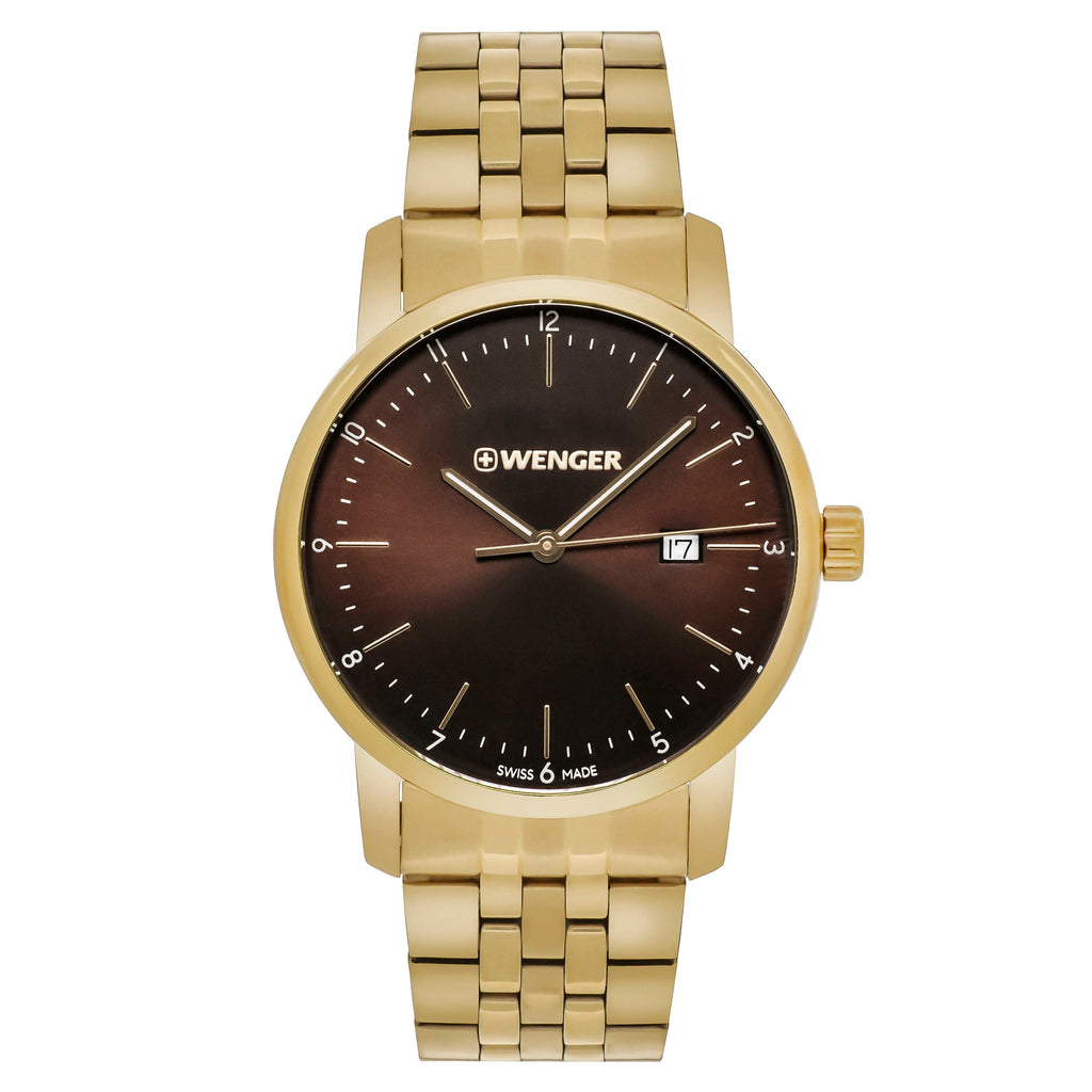WENGER SWISS ARMY Men's Urban Classic 42mm Brown Dial Watch 01.1741.131