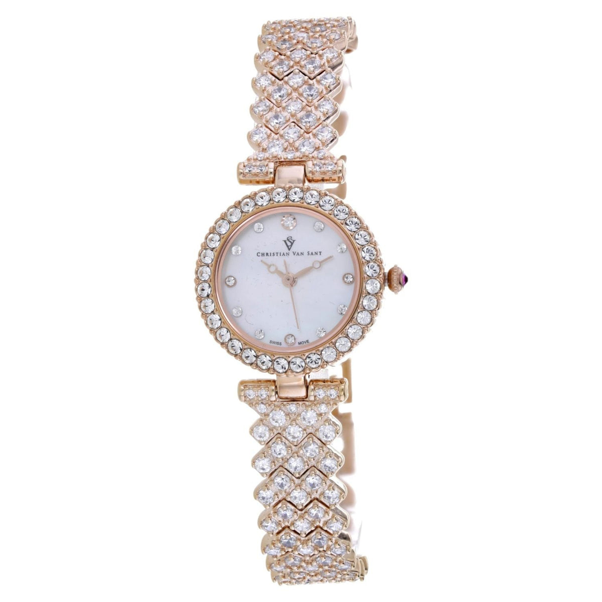 Christian Van Sant Women's Romana White Round 25mm