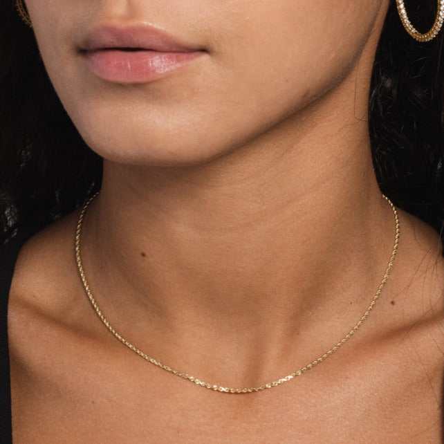 Solid Gold Rope Chain (1.5mm)