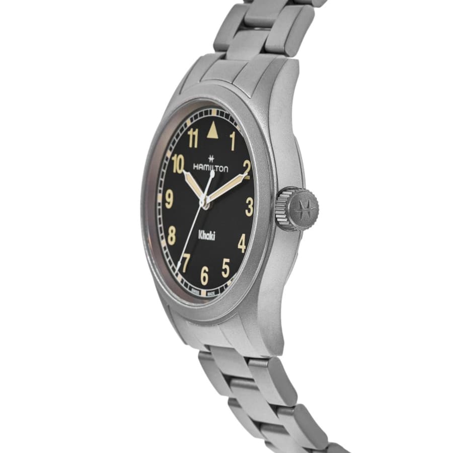 Hamilton Khaki Field Quartz Black Dial Stainless Steel Men's Watch H69401131