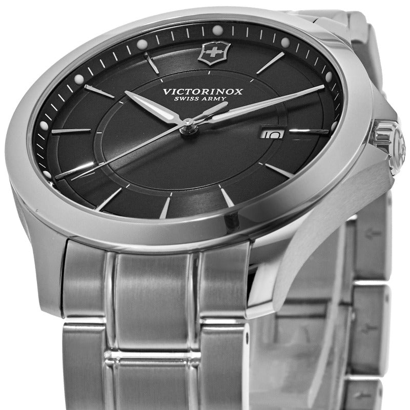 Victorinox Swiss Army Alliance Quartz Black Dial Steel Men's Watch 241909