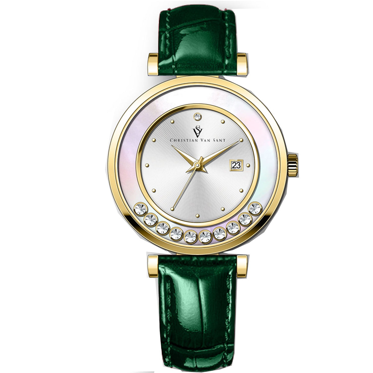 Christian Van Sant Women's Bria Silver Round 40mm