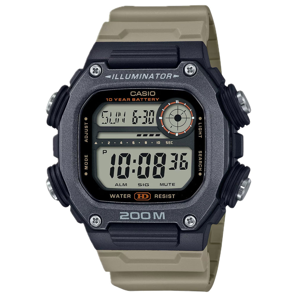 Casio Men's Heavy-Duty Digital Sport Watch with Beige Strap - DW-291HX-5AV