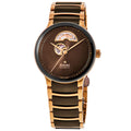 Rado Centrix Automatic Open Heart Brown Dial Two-Tone Ceramic & Stainless Steel Unisex Watch R30013302