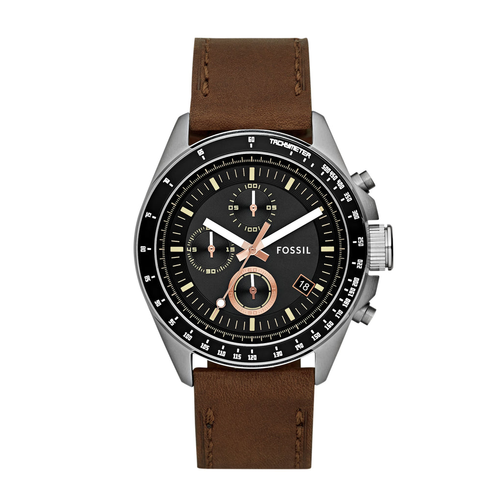 Fossil Men's Decker 44mm, Chronograph Stainless Steel Watch