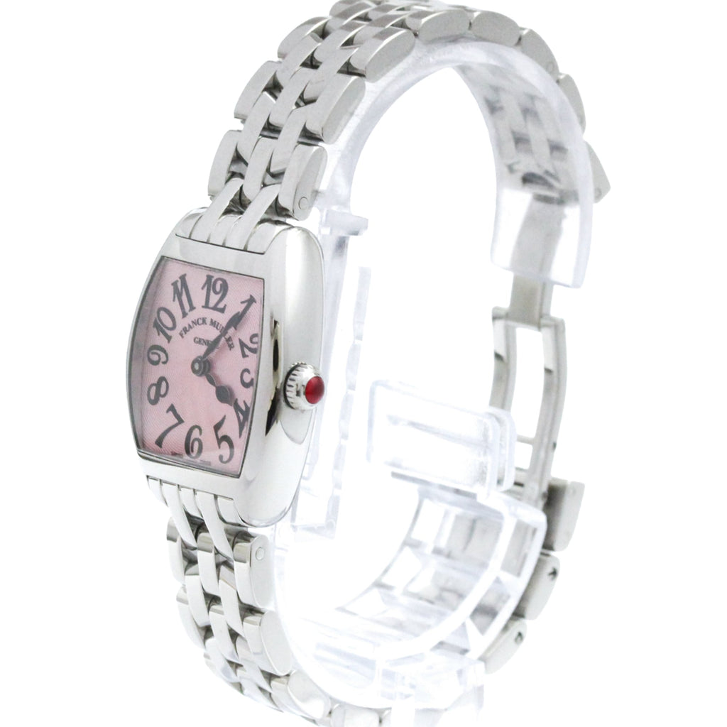 Franck Muller Cintree Curvex Quartz gold And Crocodile With Diamond Bezel Watch (Pre-Owned)