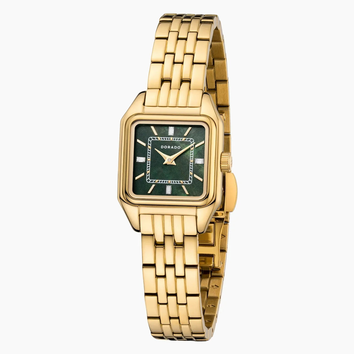 DORADO Satin Square Watch - Green