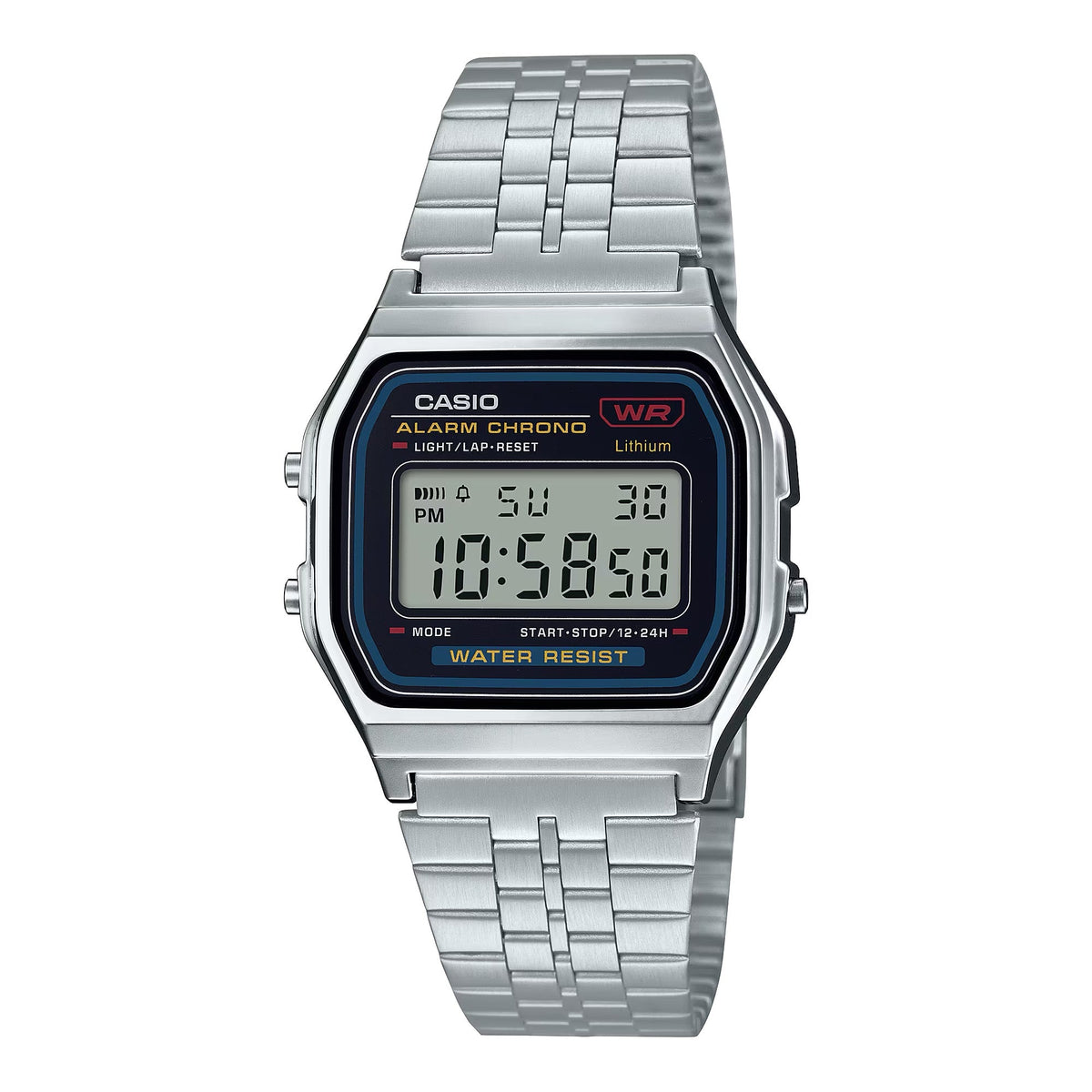 Casio Vintage Stainless Steel Digital Watch - A-159WA-N1DF