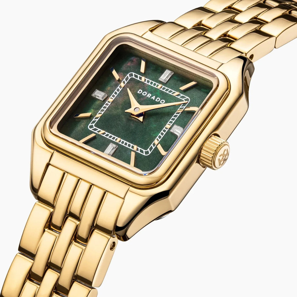 DORADO Satin Square Watch - Green