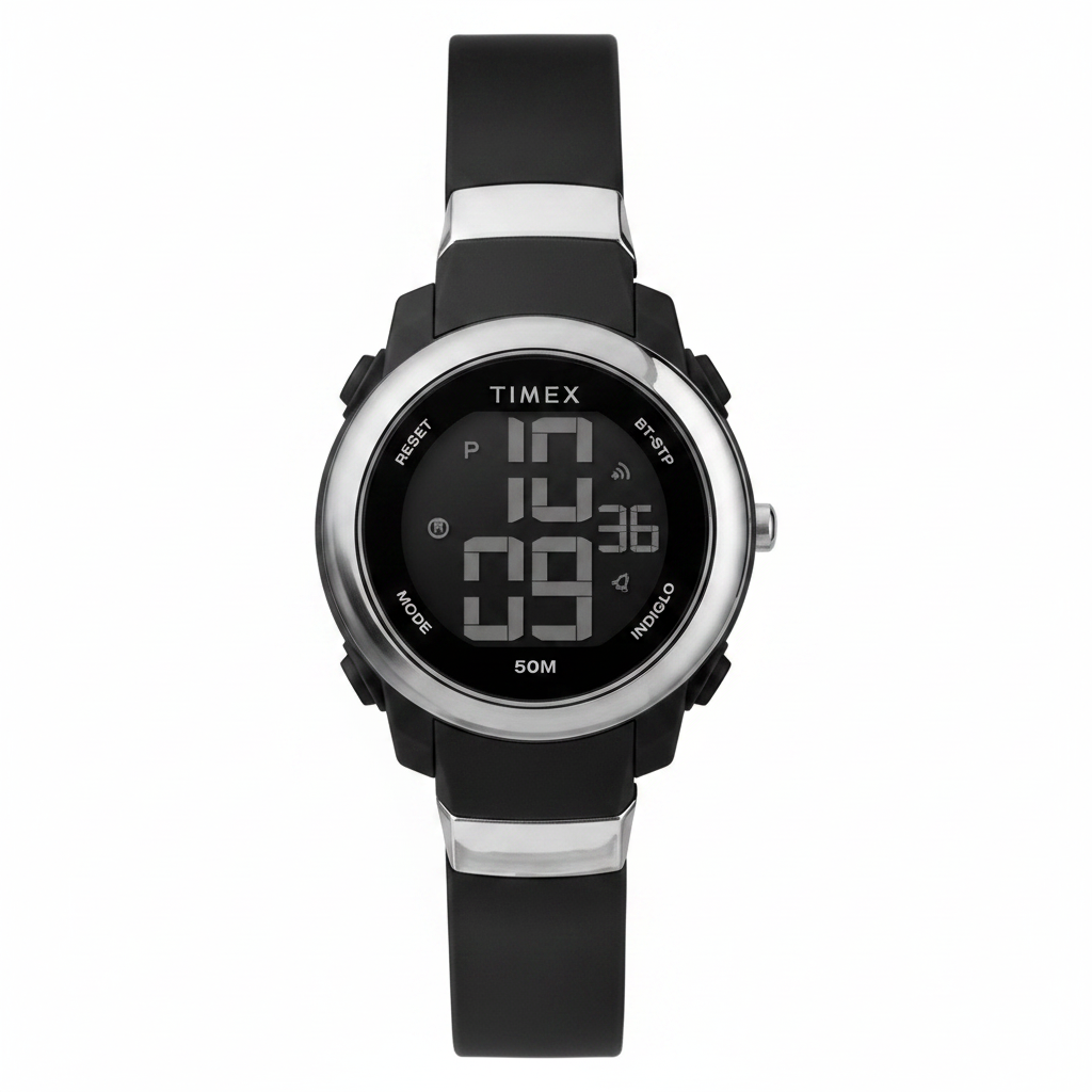 Timex Women's Digital Resin Strap Watch - Black