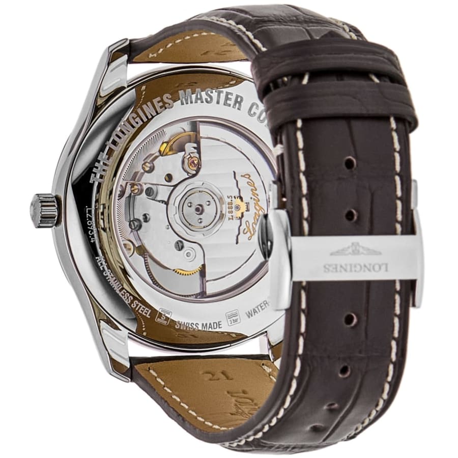 Longines Master Collection Automatic 40mm Silver Diamond Dial Leather Strap Men's Watch L2.793.4.77.3