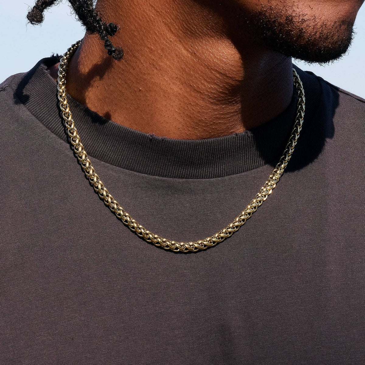 Palm Chain in Yellow Gold- 6mm
