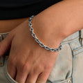 Open Box Chain Bracelet in White Gold - 6mm