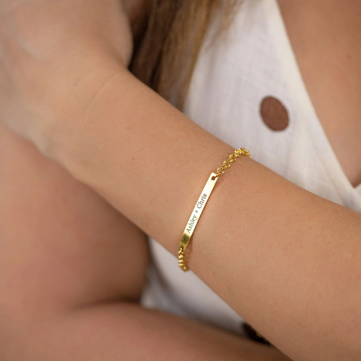 Engraved Bar Bracelet