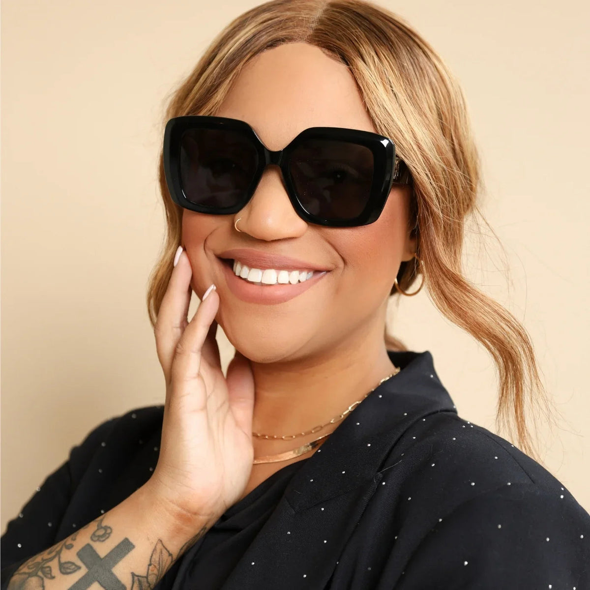 Noir Oversized Blackout Sunglasses