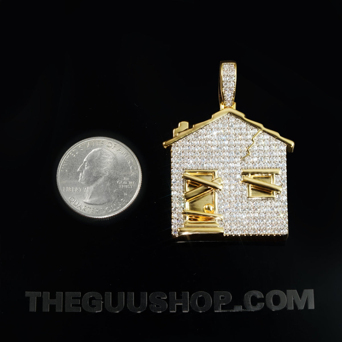Hip Hop Micro-inlaid AAA CZ Cute House Pendant