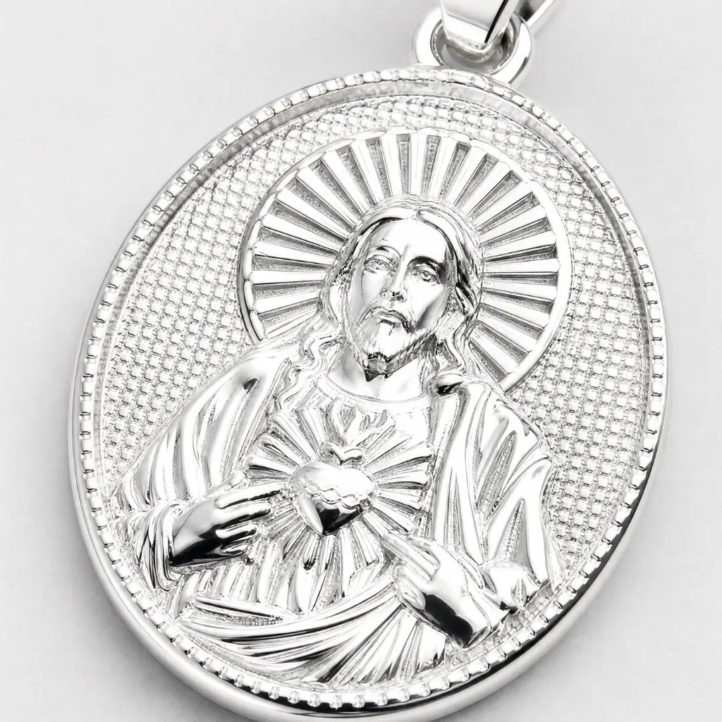 Jesus Sacred Heart Pendant (Silver)
