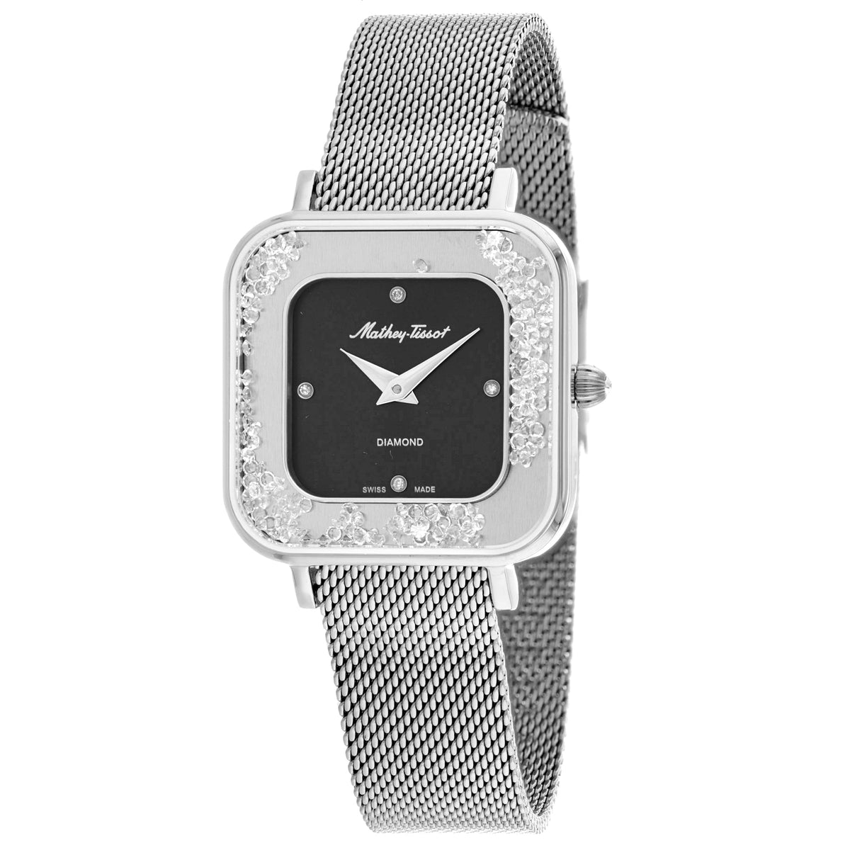 Mathey Tissot Women's Gemina Black Dial Watch
